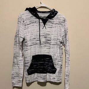 Men's Black and White lightweight hoodie